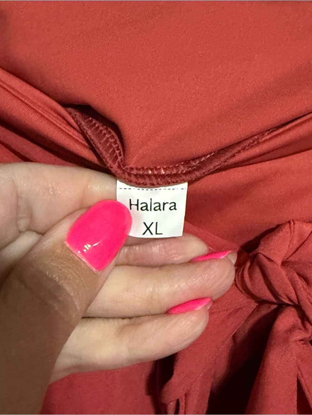 HALARA Breezeful™ High Waisted Tie Side 2-in-1 Flowy Quick Dry Red Skirt size XL - Picture 7 of 7